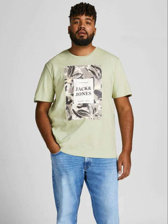 Jack & Jones Ανδρικό T-shirt Πράσινο με Στάμπα