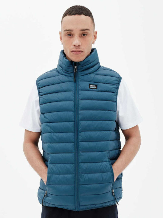 Безръкавно Зимно Puffer Водоустойчиво Синьо Мъжко Яке
