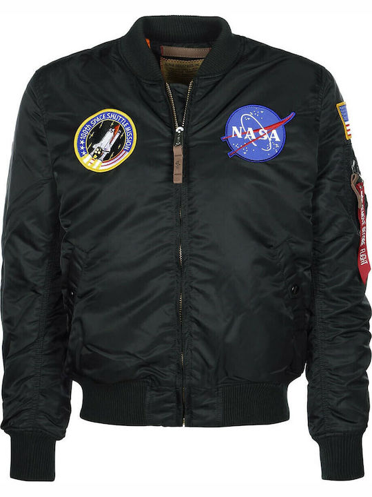 Ma-1 Vf Nasa Winter Jacket Bomber Black