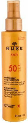 Nuxe Sun Delicious Αδιάβροχη Αντηλιακή Κρέμα Προσώπου & Σώματος SPF50 σε Spray 150ml
