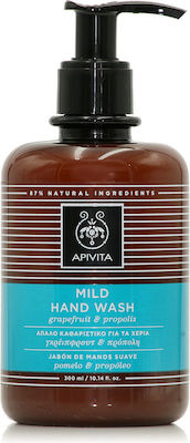Apivita Mild Hand Wash Απαλό Καθαριστικό Χεριών με Γκρέιπφρουτ & Πρόπολη 300ml