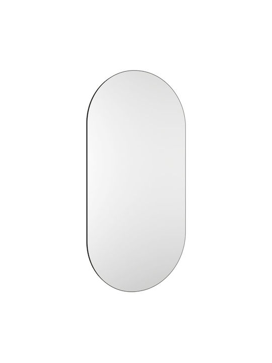 vidaXL Wall Mirror with White Glass Frame 100x50cm 1pcs