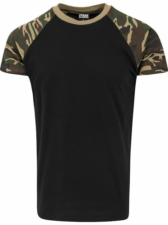 Contrast T-shirt Black / Wood