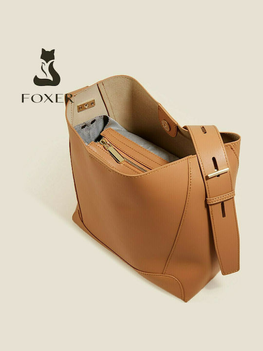 Leather Women's Bag Shopper Shoulder Brown