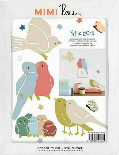 Mimi'lou Kinder Wandsticker Birds On Light 19x26cm