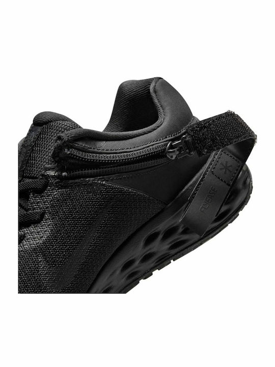 Revolution 6 Fly Ease Αθλητικά Παιδικά Παπούτσια Running με Σκρατς Μαύρα