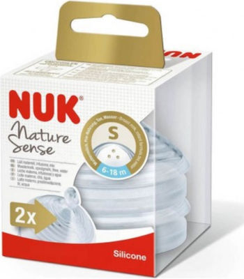 Nuk Nature Sense Θηλές από Σιλικόνη Μικρής Ροής για 6+ μηνών 2τμχ