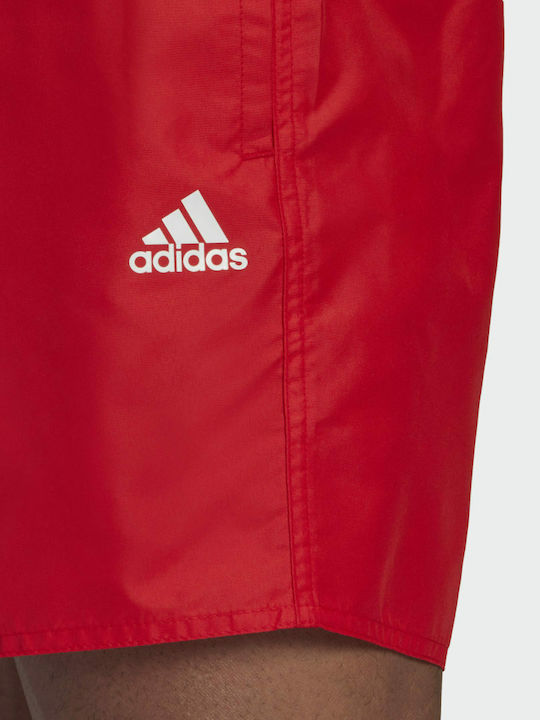 Solid Men's Swimwear Shorts Red