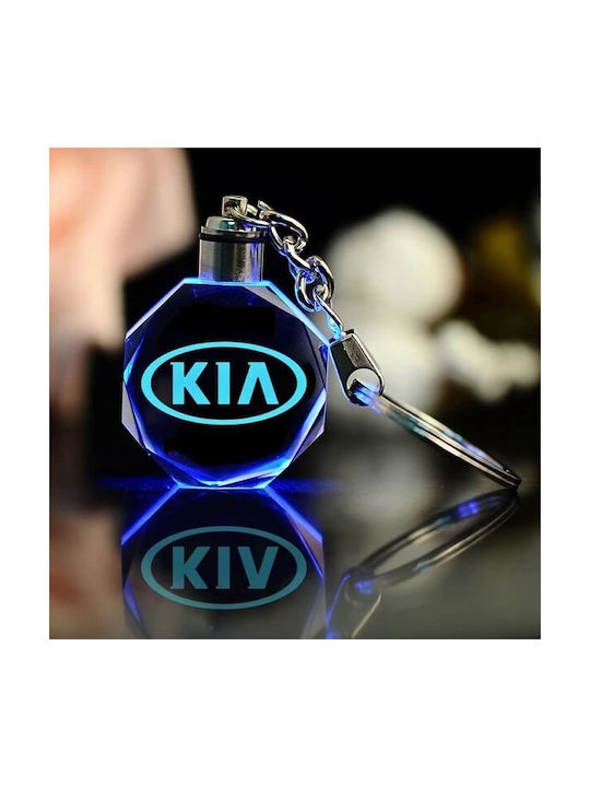 Μπρελόκ 3D Led Light Κρυστάλλινο Αυτοκινήτου KIA 5968-k