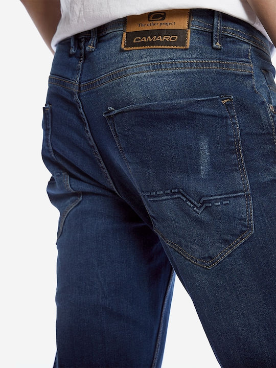 Herren Jeanshosen Elastisches Slim Fit Blau