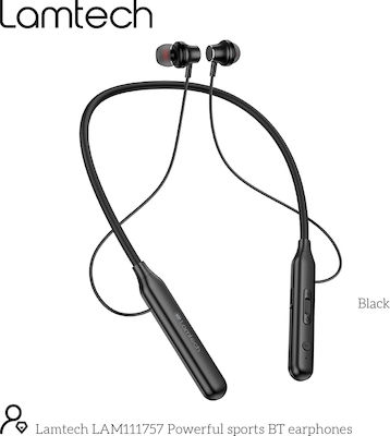 Lamtech LAM111757 In-Ear Bluetooth-Freisprecheinrichtung Kopfhörer mit Schweißresistenz Schwara