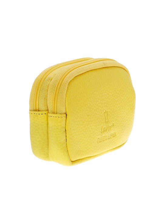 Lavor Μικρό Δερμάτινο Γυναικείο Πορτοφόλι με RFID Κίτρινο