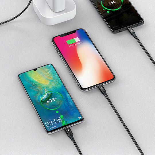 Baseus Rapid Series 3-in-1 Braided USB to Lightning / Type-C / micro USB 1.2m 3.5A Cable (CAJS000001)