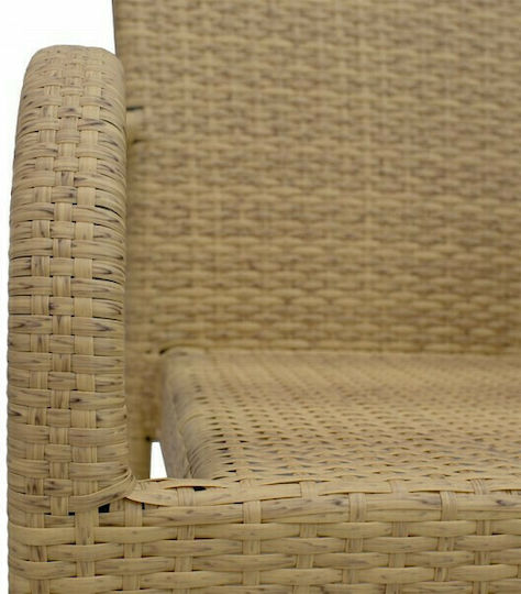 Fotoliu de exterior Rattan Laura Natural 58x58x90cm