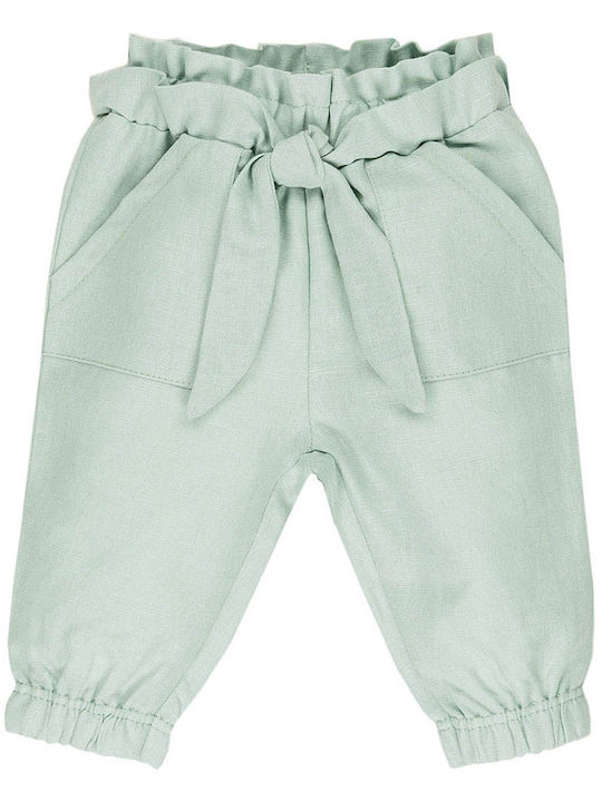 EMC Girls Linen Pant Green