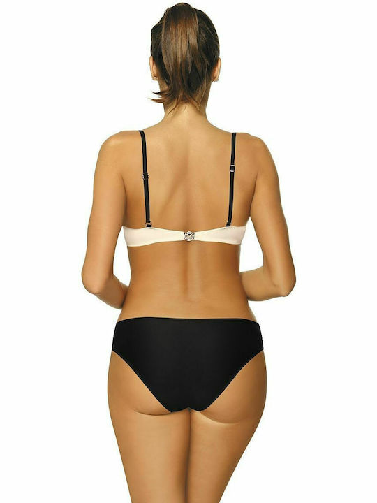 Marko Underwire Bikini Set Bra & Slip Bottom with Adjustable Straps Ecru