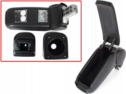 Car Leather Armrest for Volkswagen Polo V Black