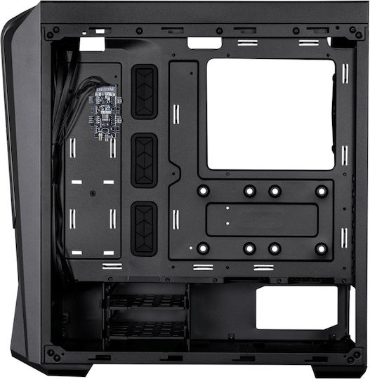 CoolerMaster MasterBox 500 Gaming Midi Tower Κουτί Υπολογιστή με Πλαϊνό Παράθυρο και RGB Φωτισμό Μαύρο