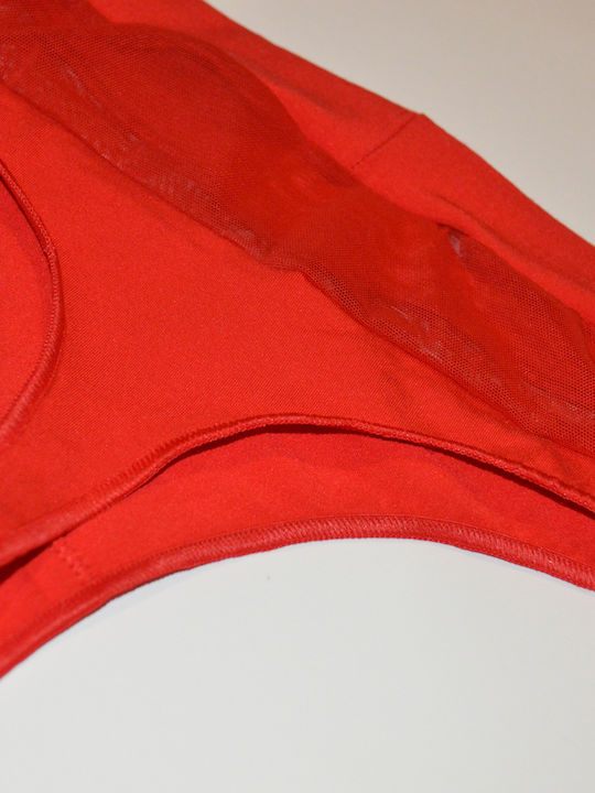 High Waist Women's Brazil Red