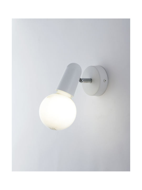 Fan Europe Intec Single Ceiling & Wall Spot with E27 Socket in White Color