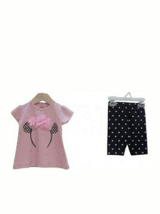 Εβίτα Kinder Set mit Leggings Sommer 2Stück Rosa