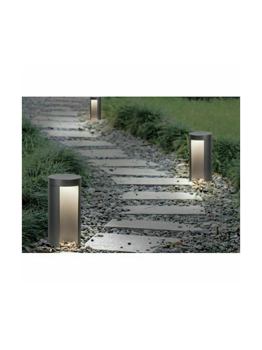 Zambelis Lights Outdoor Floor Lamp Small Post LED 12W with Warm White Light IP54 Black