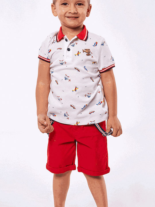 Hashtag Kids Set with Shorts Summer 2pcs Red