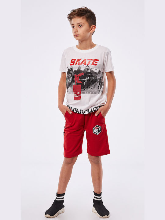 Hashtag Kids Set with Shorts Summer 2pcs Red