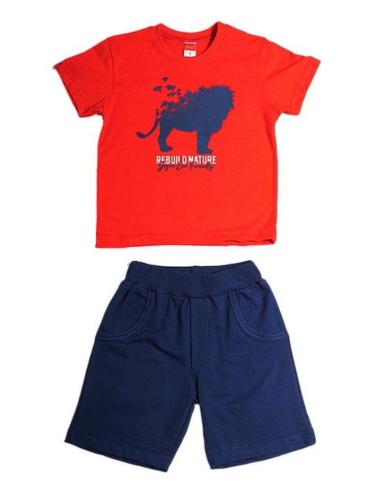 Joyce Kids Set with Shorts Summer 2pcs Red