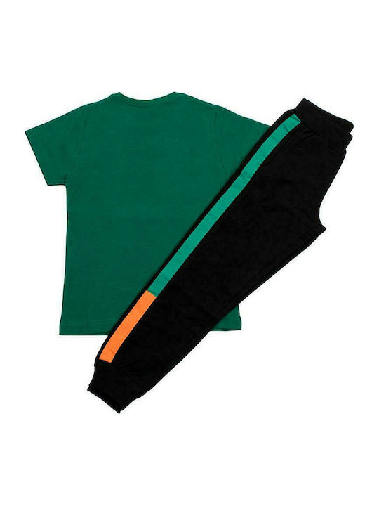 Kids Sweatpants Set Green 2pcs Slum Dunk