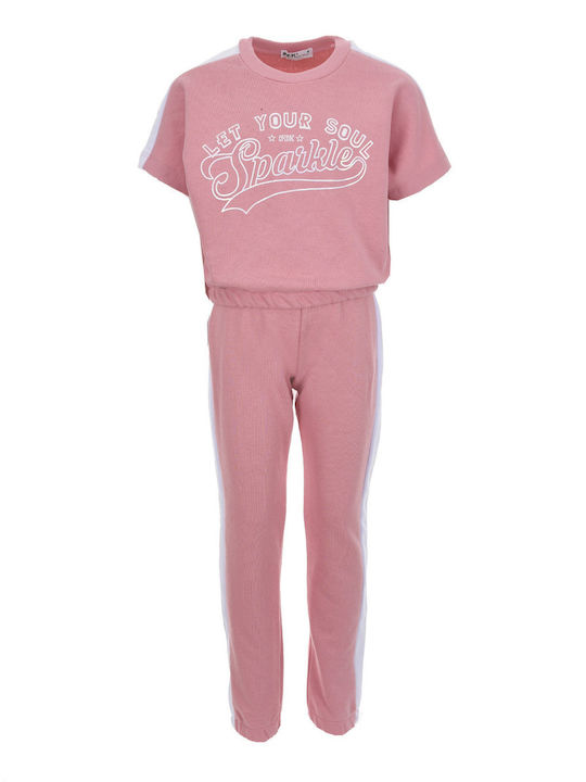 Nek Kids Wear Kids Set with Pants Summer 2pcs Pink