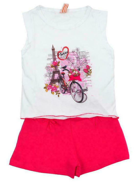 Kids' Set with Shorts Summer 2pcs White