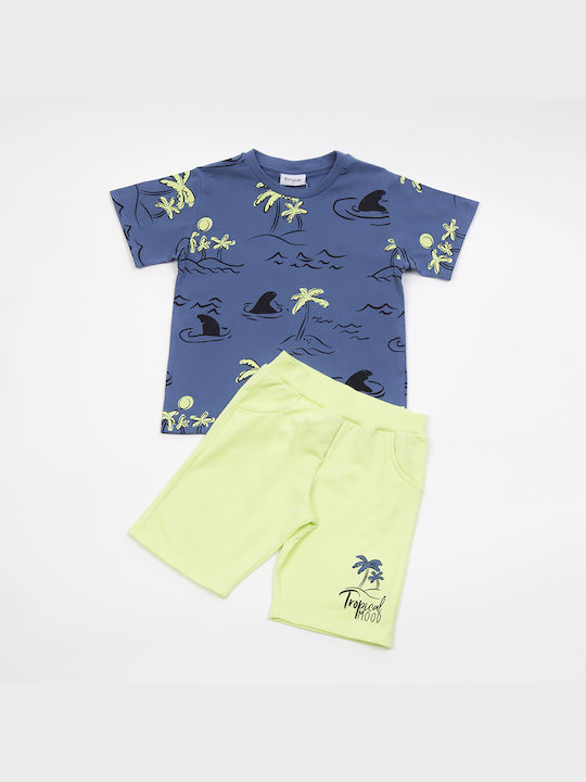 Trax Kinder Set mit Shorts Sommer 2Stück Blau