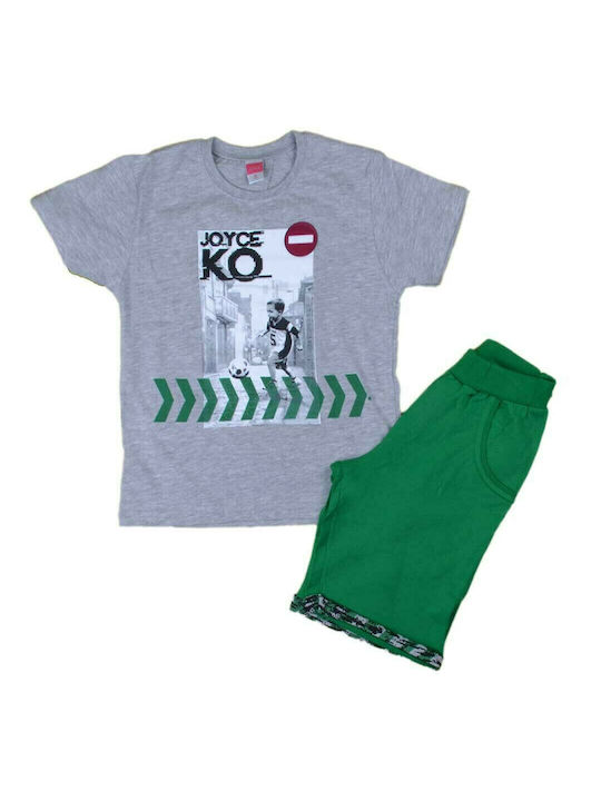 Joyce Kids Set with Shorts Summer 2pcs Gray