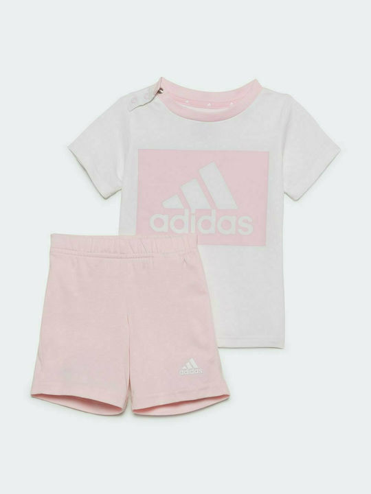 Adidas Παιδικό Σετ με Σορτς Καλοκαιρινό για Κορίτσι 2τμχ Ροζ