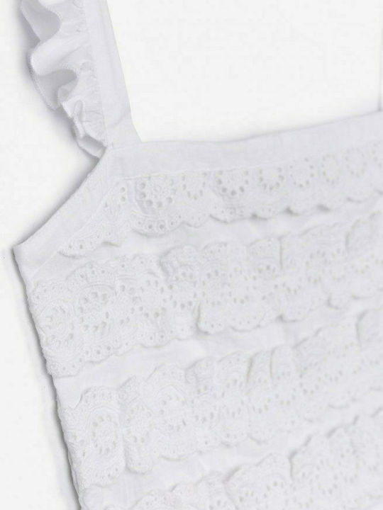 Kids' Crop Top Sleeveless White