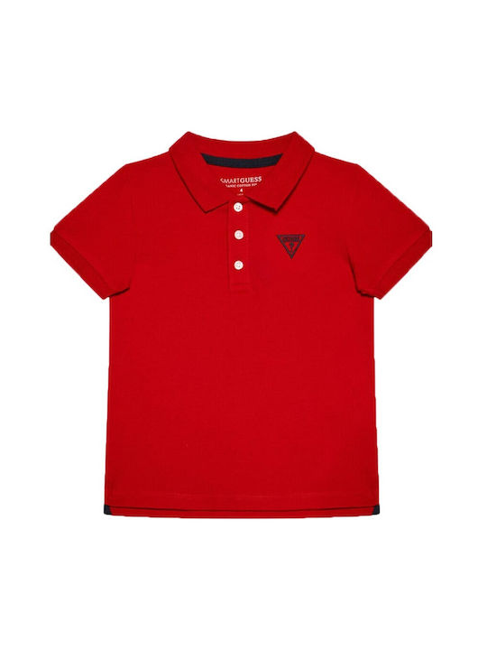 Guess Kids' Polo Short Sleeve Red
