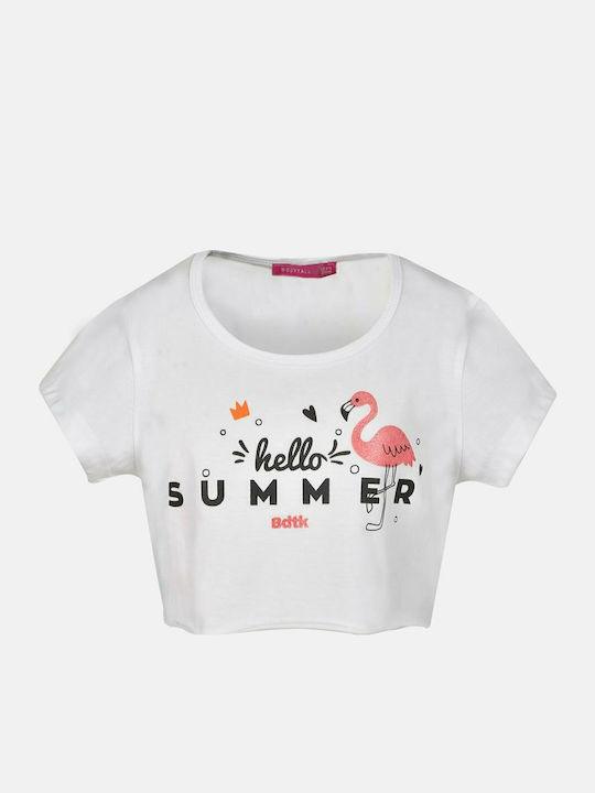 BodyTalk Crop Top Λευκό