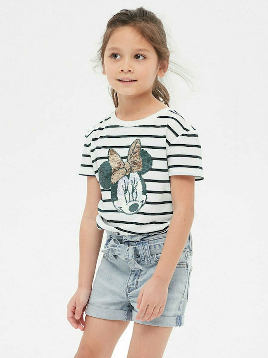 GAP Kids Blouse Short Sleeve Blue Disney Minnie Mouse