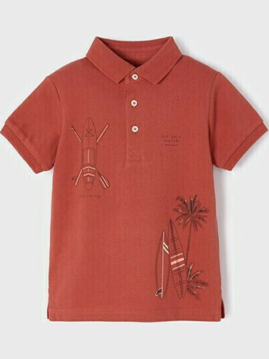Kids' Polo Short Sleeve Burgundy Surf