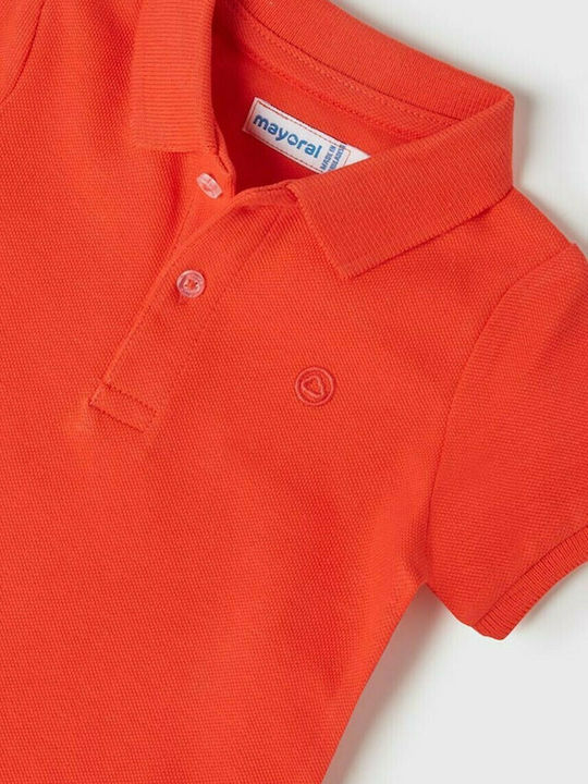 Mayoral Kids Polo Short Sleeve Orange