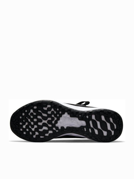 Revolution 6 Fly Ease Kids Sports Shoes Running with Hoop & Loop Closure Black