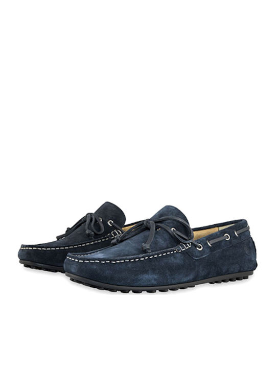 Drive Suede Ανδρικά Boat Shoes σε Μπλε Χρώμα