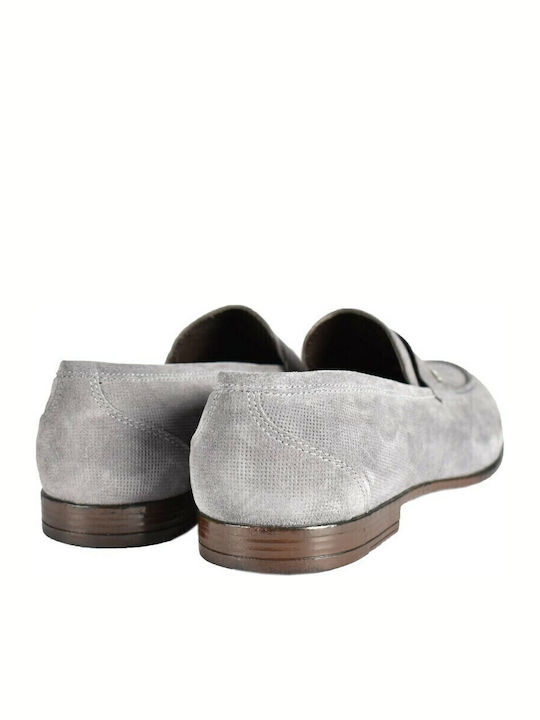 90-5380-9026 Wildleder Herren Mokassins in Grau Farbe