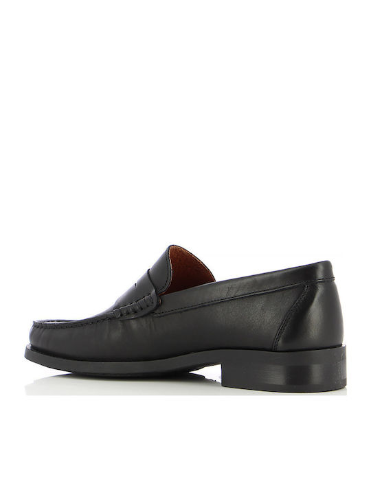 Δερμάτινα Ανδρικά Loafers σε Μαύρο Χρώμα