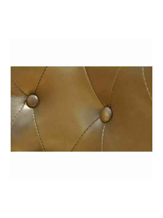 Fotoliu cu Puf din Piele Sintetică Auriu 69.5x62x71cm