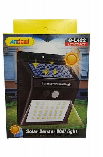 Andowl Wall Mounted Solar Light with Motion Sensor and Photocell