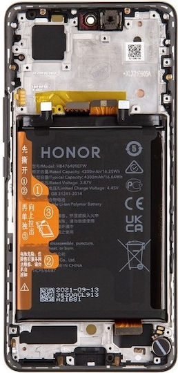 Honor Screen with Touch Mechanism and Frame for Honor 50 (Black)