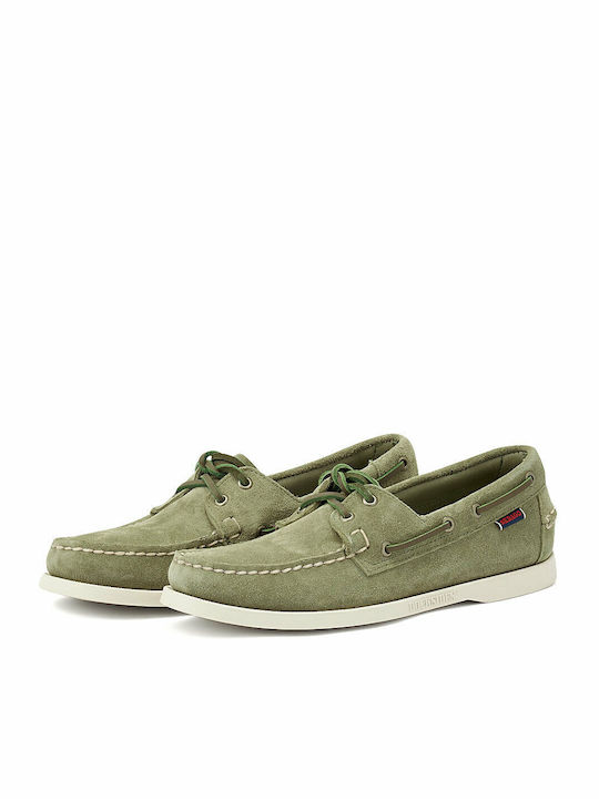 Portland Docksides Men's Suede Boat Shoes Green