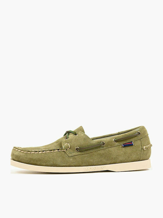 Portland Docksides Men's Suede Boat Shoes Green